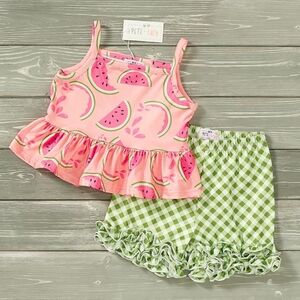 New 2 Piece Set Girl Watermelon Picnic Pete + Lucy Collection